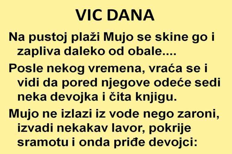 VIC DANA: Skinuo se Mujo go na pustoj plaži