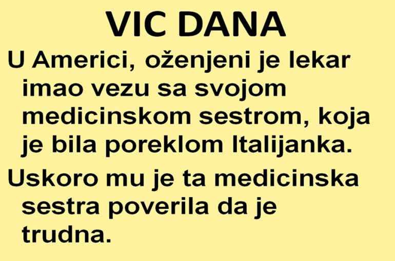 VIC DANA: Varao lekar ženu sa medicinskom sestrom…