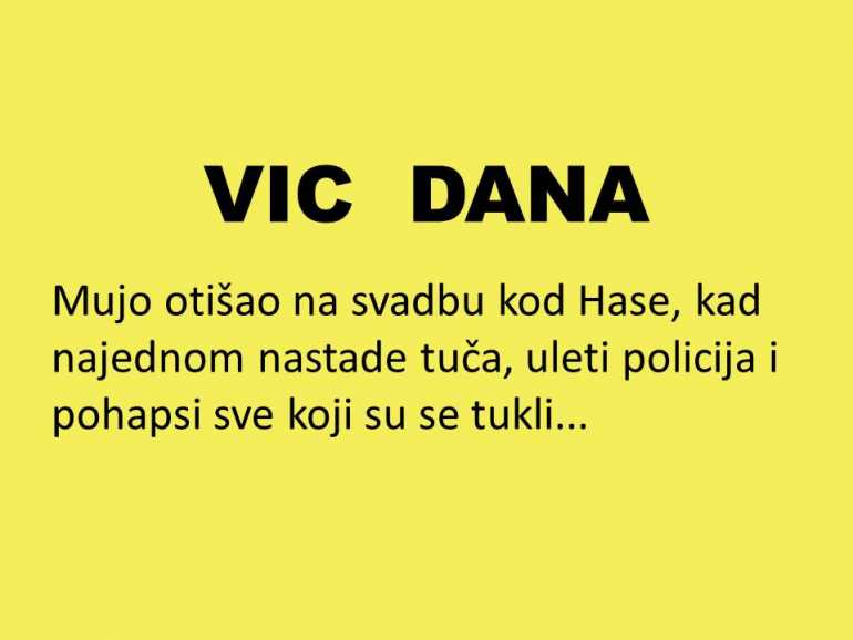 VIC DANA: Stigao Mujo na svadbu kod Hase