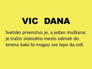 VIC DANA: Zašto je prazno sedište u prvom redu na Svetskom prvenstvu?