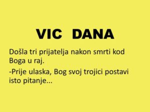 VIC DANA: Tri prijatelja u raju