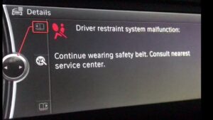 BMW X5 "Sistem za zadržavanje putnika" - upozorenje i greška