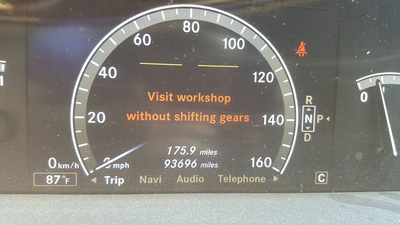 Mercedes “Do Not Change Gears” upozorenje u automobilu ?