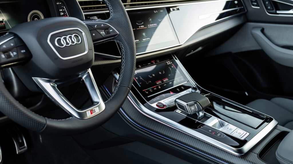 087 audi sq8 review infotainment gear selector